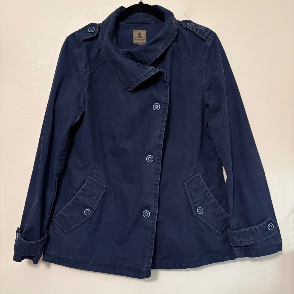 Mousqueton Navy Blue Cotton Utility‎ Jacket Fishermans Style Size 42 M